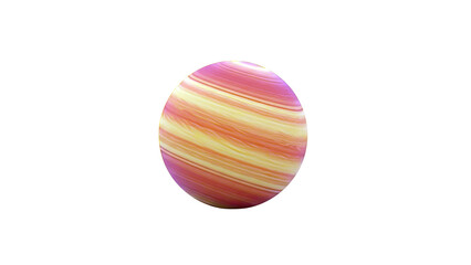 Obraz premium Abstract Sphere with Swirling Orange and Yellow Patterns