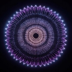 Fototapeta premium Circular Pattern of Light with Vibrant Color Gradients and Depth
