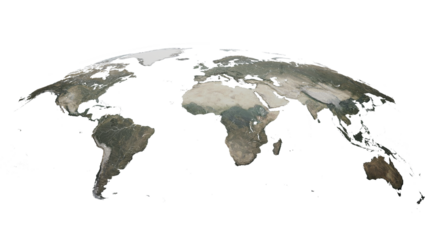 3D World Map Globe Perspective Terrain Background.3d rendering