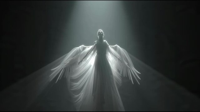Angel Wings Light Rays Concept