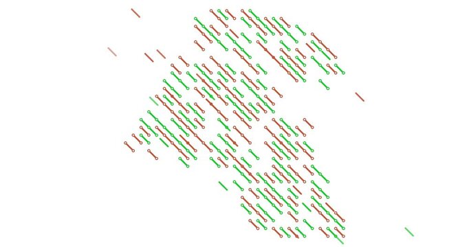 Diagonal Sliding Lines Forming Kuwait Map Silhouette