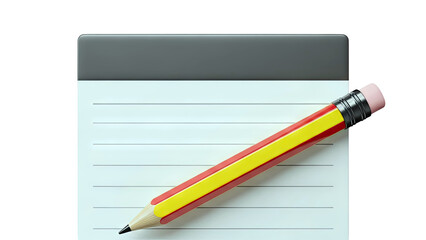 Red and Yellow Pencil on Lined Paper