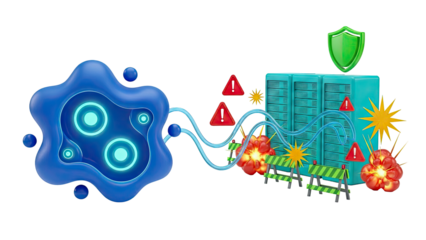 Cyber Attack and Data Security Concept