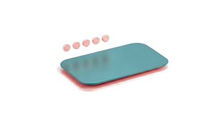 Abstract Composition with Rounded Rectangle and Circles