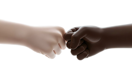 Fist Bump Between Different Skin Tones