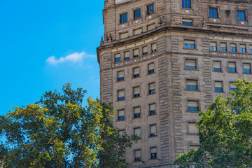 The ancient architecture of Barcelona, Spain,