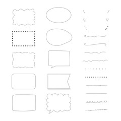 Obraz premium Soft Frame & Speech Bubble Set