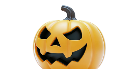3D Rendered Halloween Jack-o'-lantern