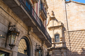 The ancient architecture of Barcelona, Spain,