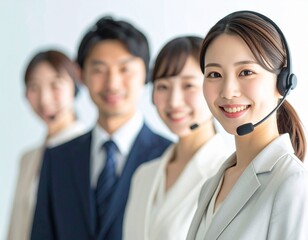 Fototapeta premium Japanese customer support concept