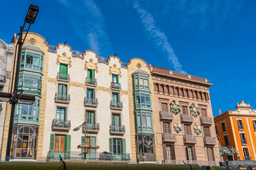 The ancient architecture of Barcelona, Spain,