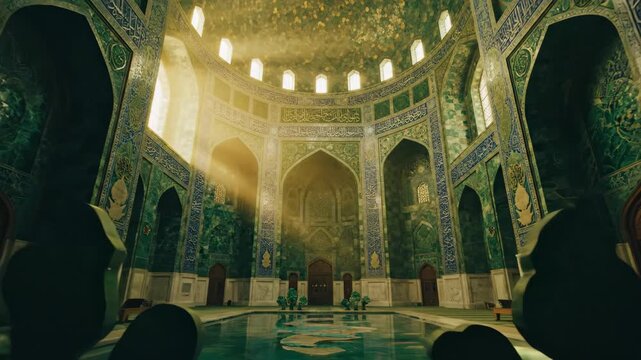 Stunning View of an Ancient Persian Bathhouse Interior