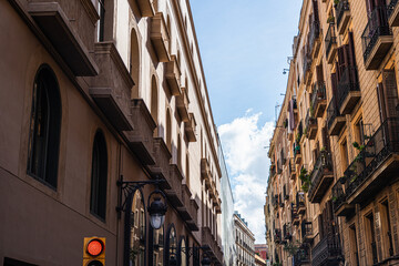 The ancient architecture of Barcelona, Spain,