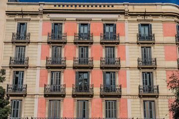 The ancient architecture of Barcelona, Spain,