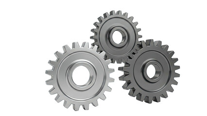 Three Interlocking Gears