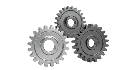 Three Interlocking Gears