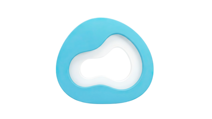 Blue and white abstract shape