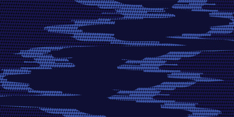 Fototapeta premium Halftone vector art background for cover, poster, banner, flyer, and card designs. Neon abstract design with dark blue dots. Futuristic retro grunge illustration.