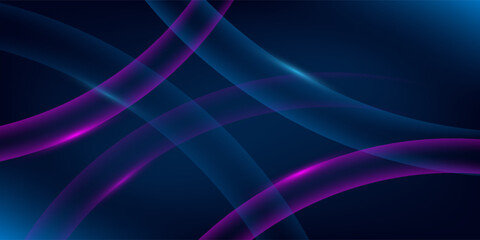 Abstract light neon curve technology background, Blue and Pink glowing lines background for presentation business or tech event poster EPS 10
