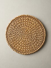 Woven Natural Placemat Displayed for Textural Composition and Flat Lay Staging