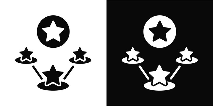 Multi Icon White And Black Background Style