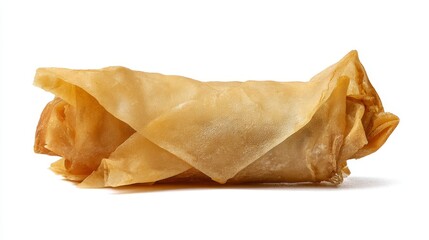 Crunchy fried chicken wings and breast served as a tasty Chinese traditional food snack on a white background plate with salty corn chips and fresh yellow pastry