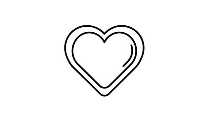 Fototapeta premium : Outline icon of heart