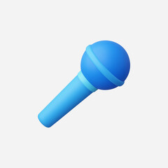 3d Realistic Microphone vector illustration