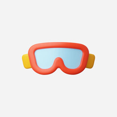 3d Realistic Diving Mask vector illustration