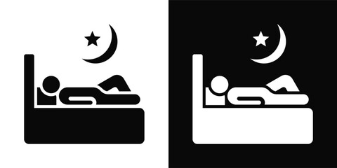 Rest Icon White And Black Background Style © Mia