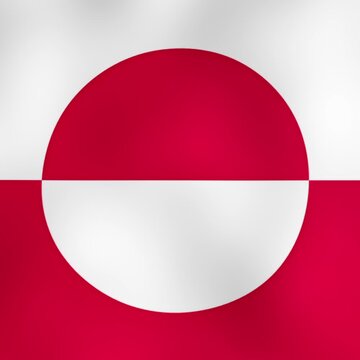 Greenland Flag Wave Motion &ndash; Square Aspect Ratio