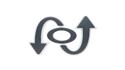 Abstract Symbol with Arrows and Circle