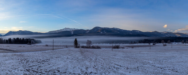 Panoramic view from Road 145 in Mitterndorf, Austria