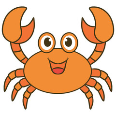 Fototapeta premium Cartoon Crab Illustration