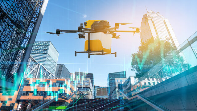 Drone Delivery in Urban Business District