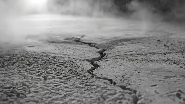 Hammer Breaking Concrete Surface in Monochrome Damage Concept