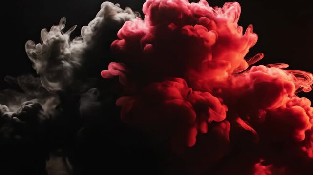 Abstract Ink Clouds - A Mesmerizing Dance of Color and Form.
