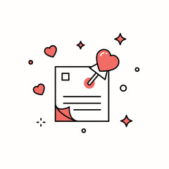 Creative digital illustration symbolizing love and targeted affection with