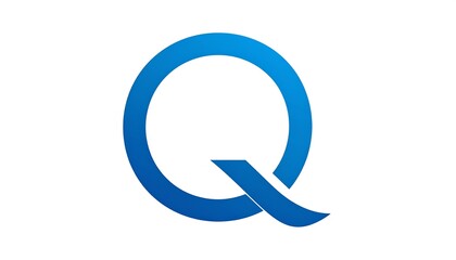 A large blue gradient letter