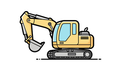Cartoon Excavator Construction Equipment for Heavy Industry Projects