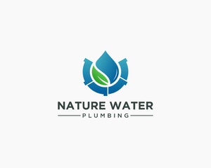 Nature water plumbing logo