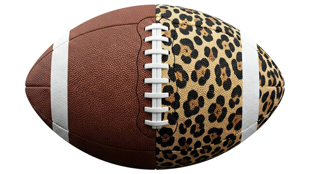 American Football with Half Leopard Print