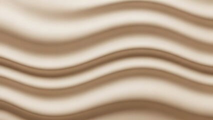 Fototapeta premium Brown wavy lines on beige background