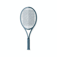 Blue Tennis Racket Illustration