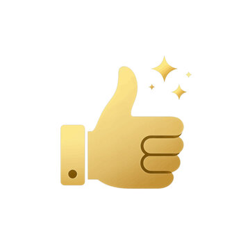 Golden Thumbs-Up App Icon With Stars