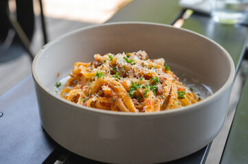 タリアテッレ　太いパスタ　きしめん