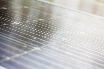 Close-up photo of old solar panels
