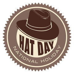 National Hat Day sticker