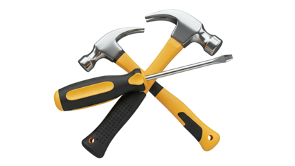 Crossed Hammers and Screwdriver Tool Set