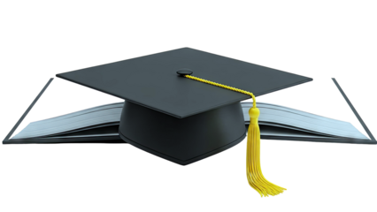 Graduation Cap on Open Book